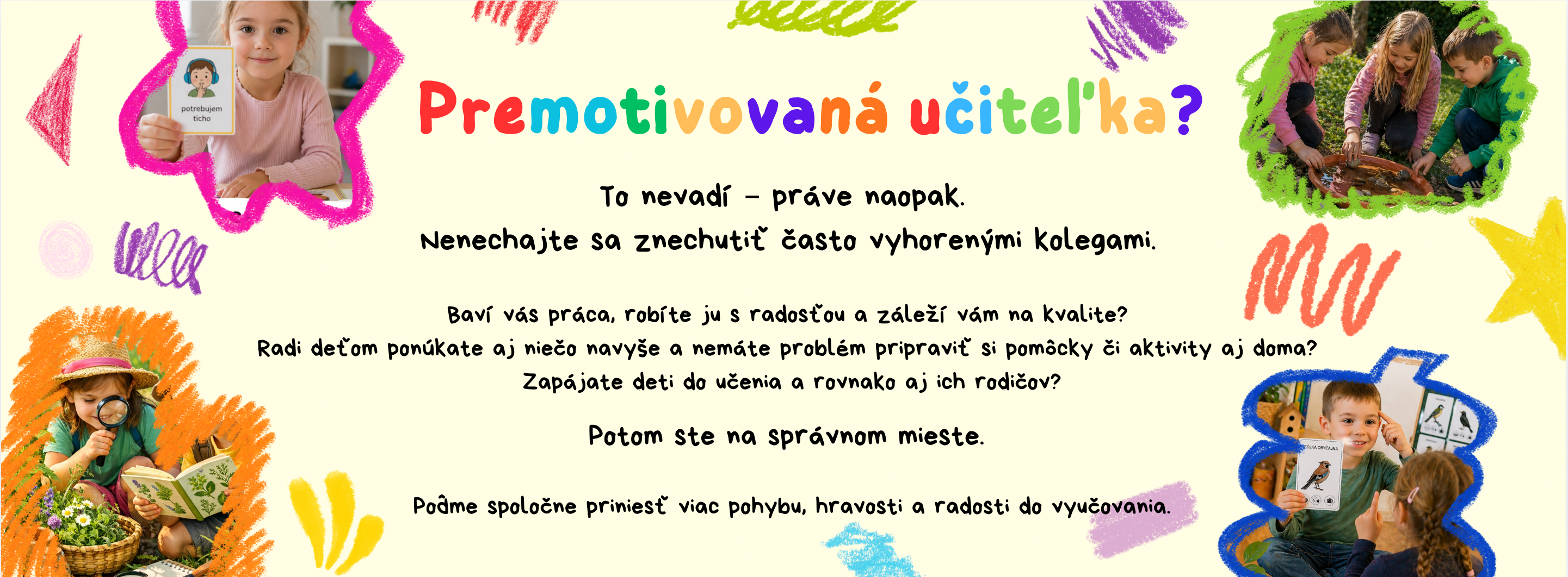 Premotivovaná učiteľka - profilový banner