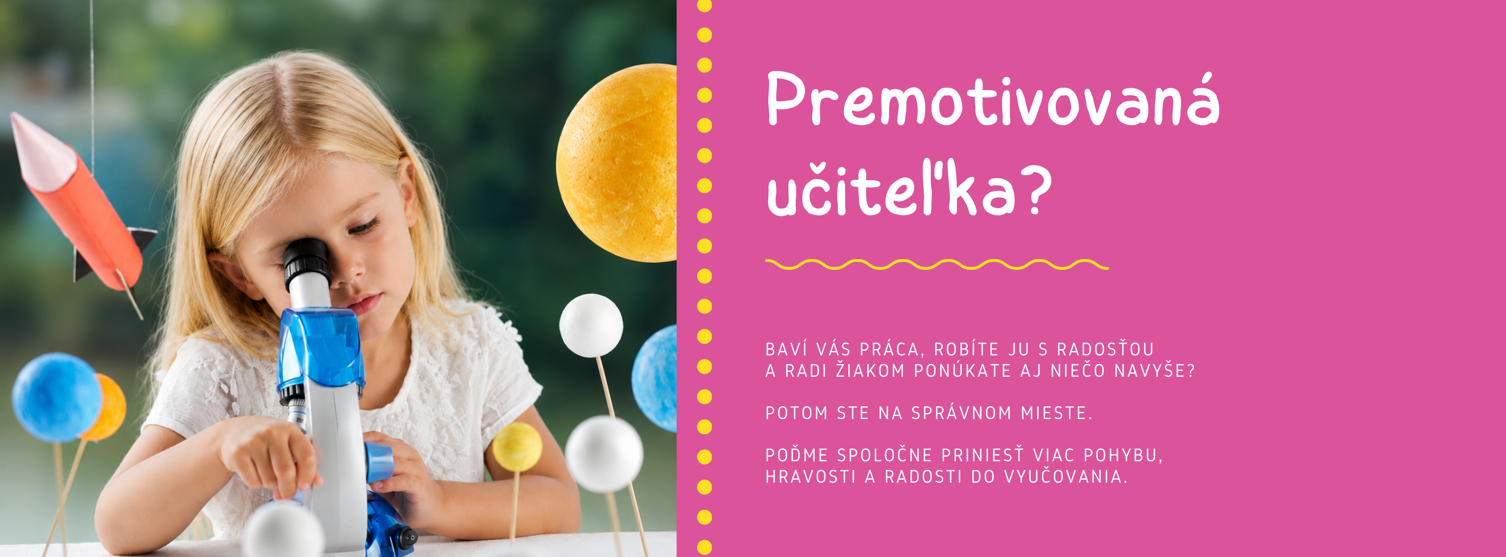 Premotivovaná učiteľka - profilový banner
