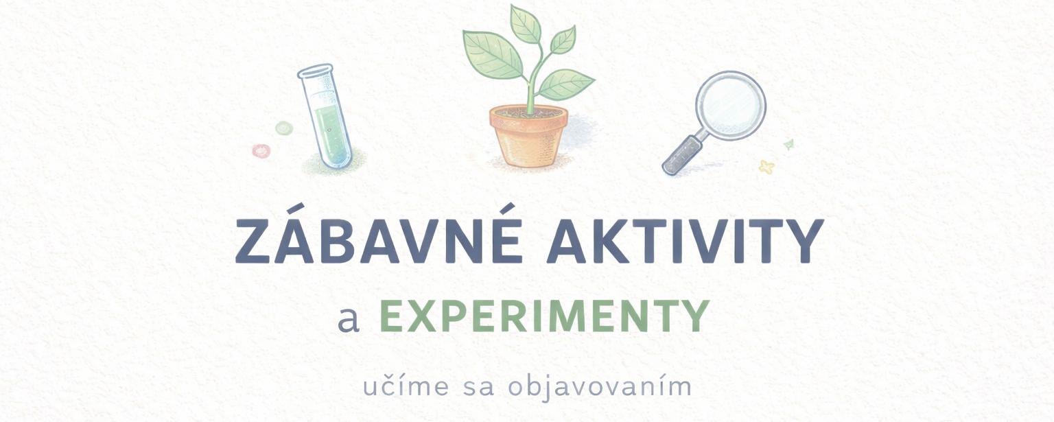 Zážitkové učenie – aktivity pre deti (ZŠ/MŠ) - profilový banner
