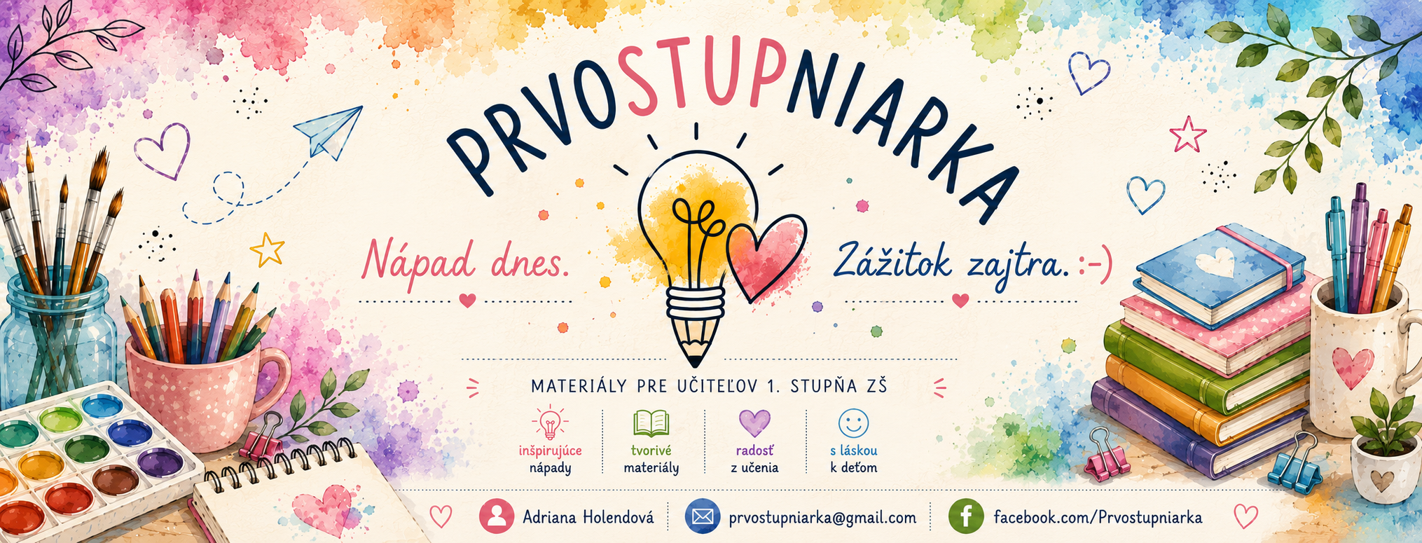 PRVOSTUPNIARKA - Adriana Holendová - profilový banner