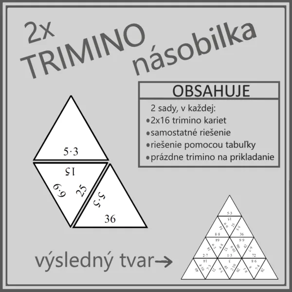 TRIMINO - násobilka (2x trimino) 1