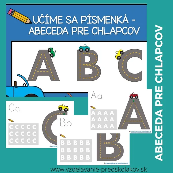 Abeceda - autíčka a cesty 1
