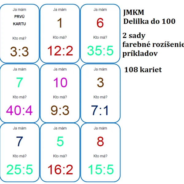 Ja mám, kto má? - Delilka do 100 1