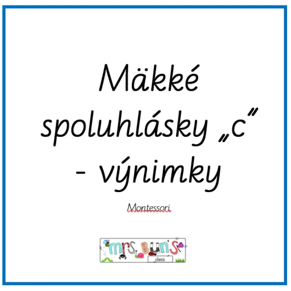 Výnimky po mäkkej spoluhláske "C" 1