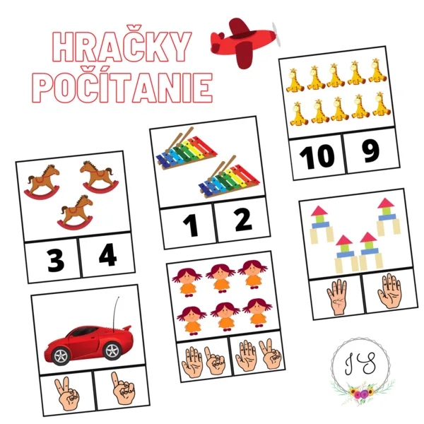 Hračky - počítanie, kolíčkovanie 1