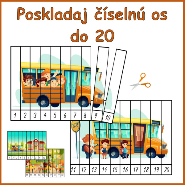 Poskladaj číselnú os do 20 1
