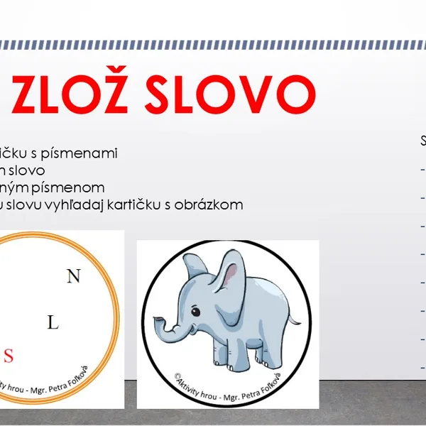 Zlož slovo 1