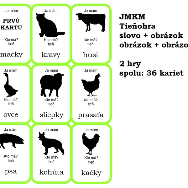 Ja mám, kto má? - Tieňohra - Živočíchy (2 hry) 1