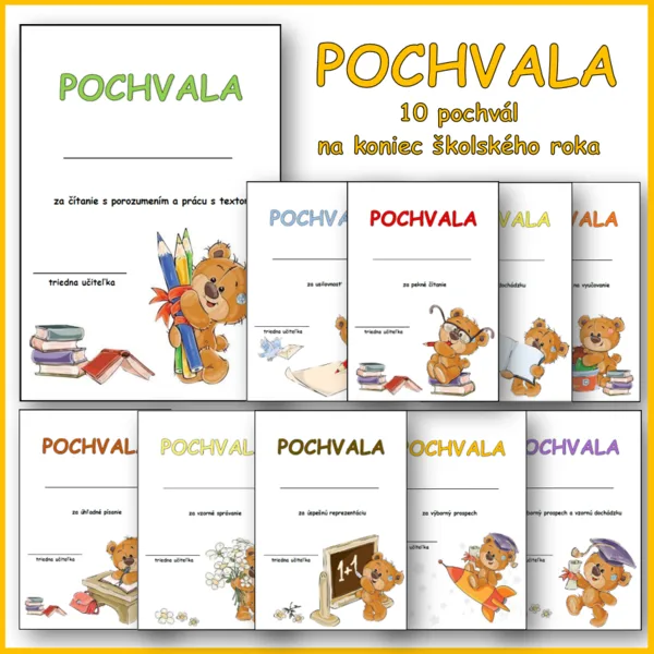 POCHVALA - koniec školského roka 1