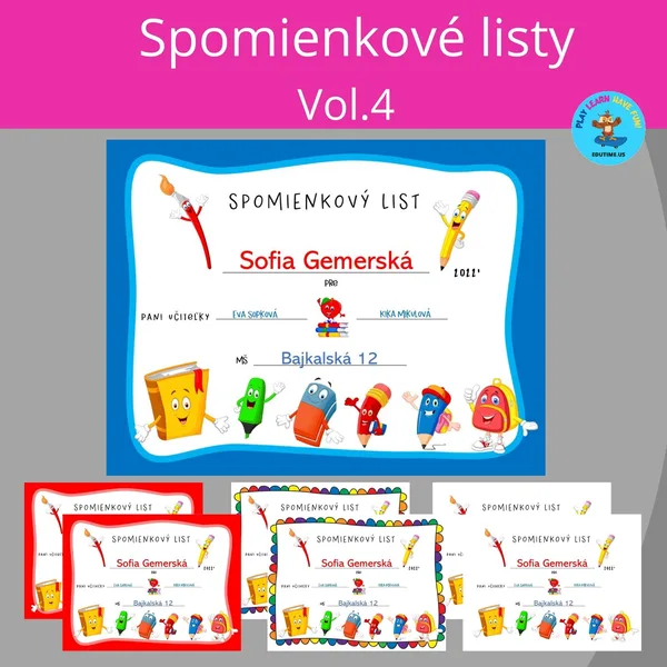 Spomienkový list - Vol.4 1