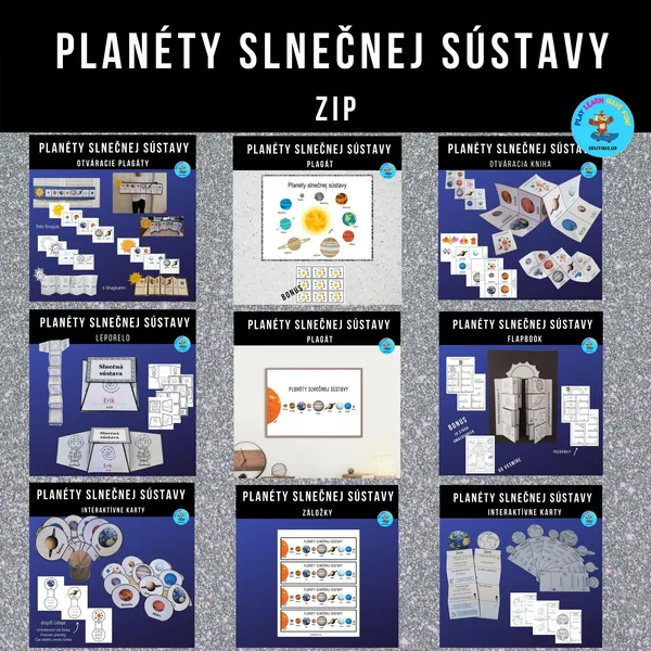 Planéty slnečnej sústavy - ZIP 9 súborov 1