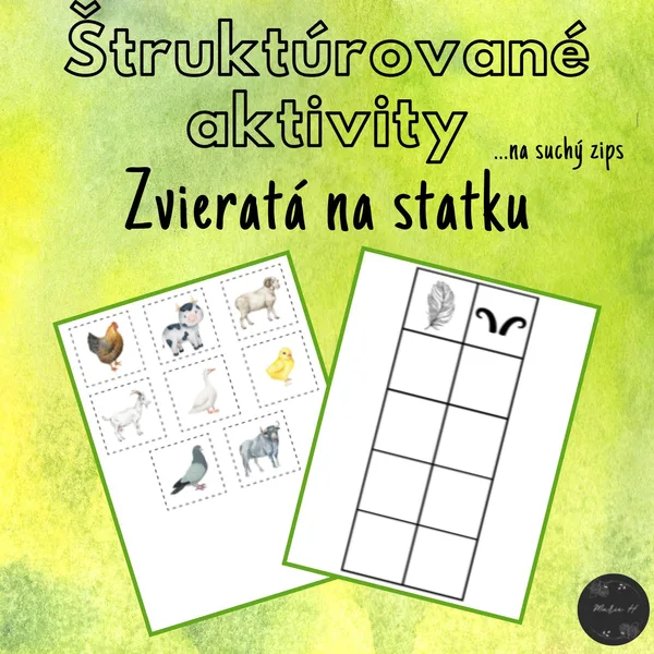 Zvieratá na statku, štruktúrované aktivity 1