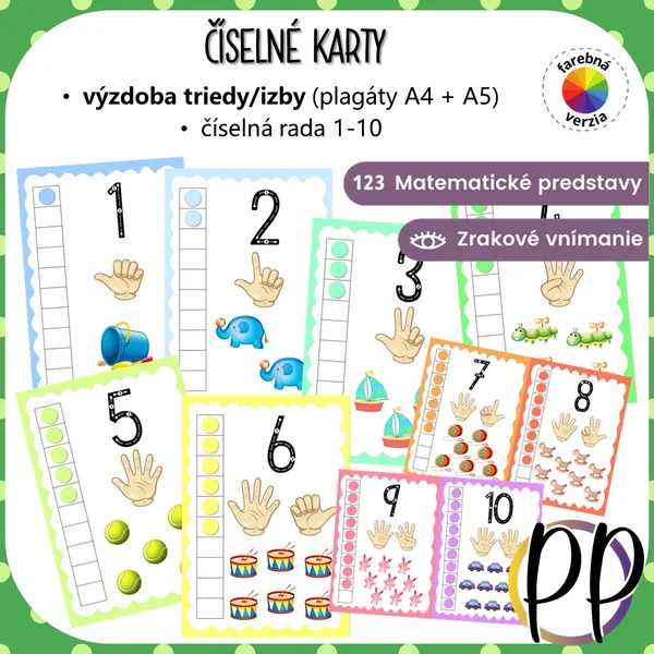 Číselné karty (výzdoba) 1