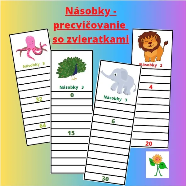Násobilka - precvičovanie so zvieratkami 1