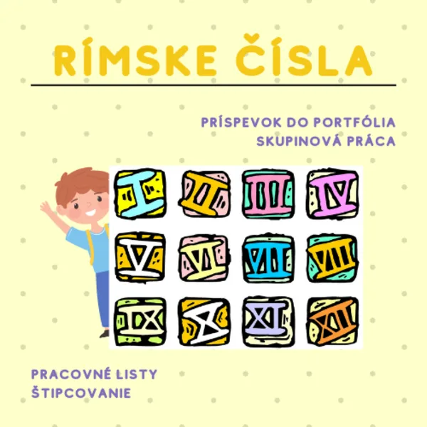 Rímske čísla (pracovné listy, štipcovanie) 1