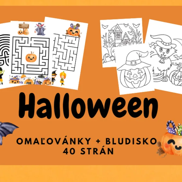 Halloween - omaľovánky a bludisko 1