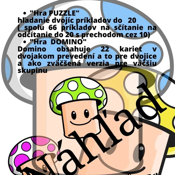 Počítanie s hubkami 1