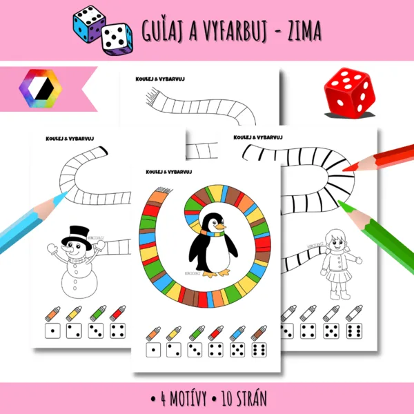 Guľaj a vyfarbuj - zima 1