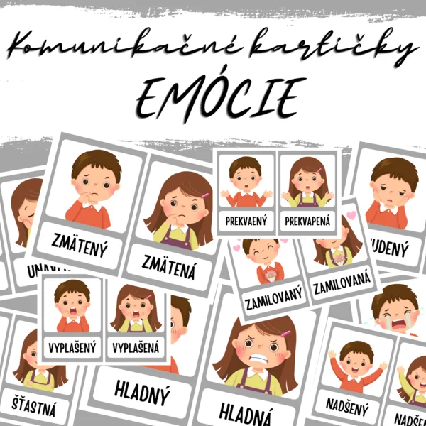 Komunikačné kartičky -Emócie 1
