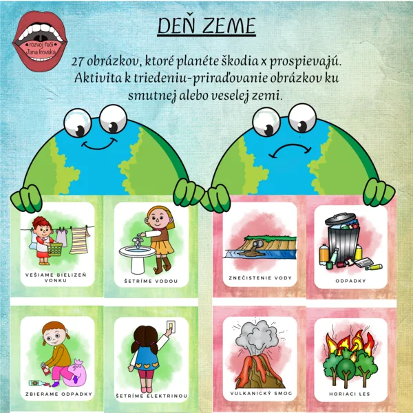 DEŇ ZEME: demonštračné obrázky+aktivita k triedeniu 1