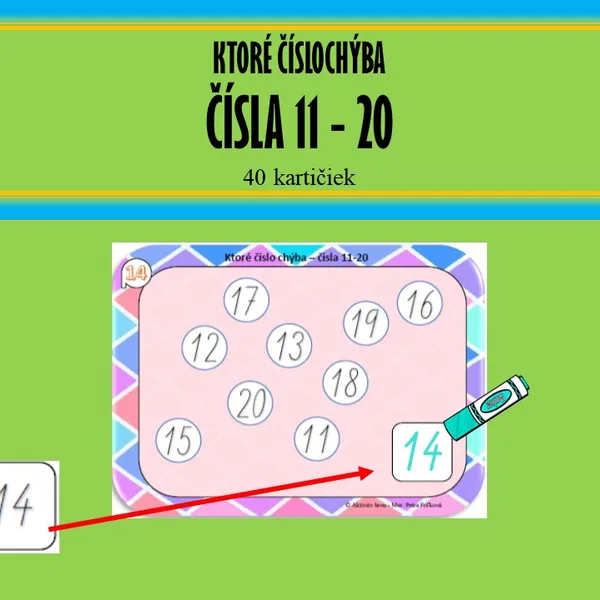 Matematika do 20 - Ktoré číslo chýba 1