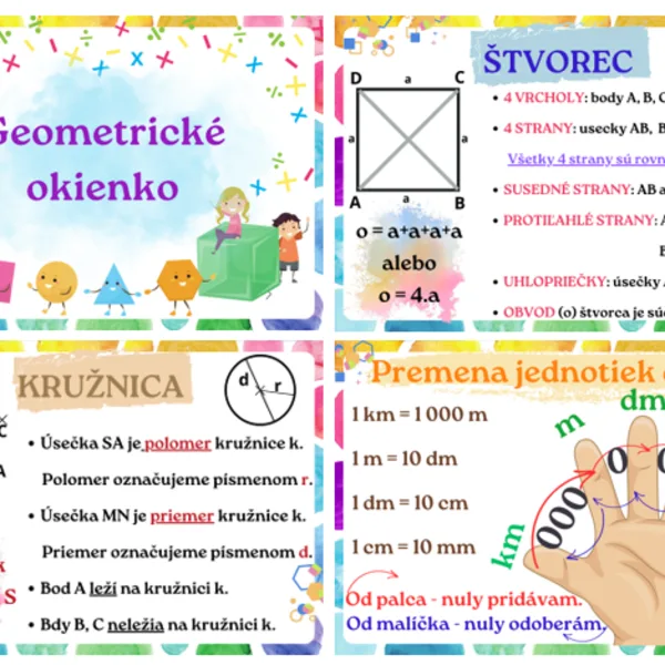 Geometrické okienko - rovinné útvary a ich vlastnosti 1