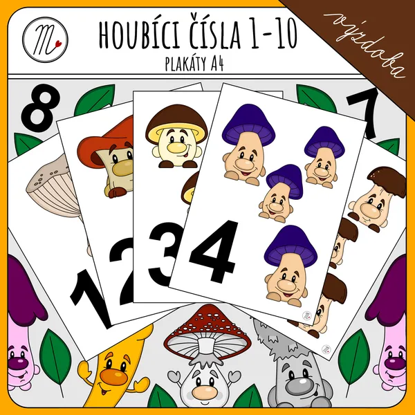 Obrázkové plagáty 1-10 - HOUBÍCI 1