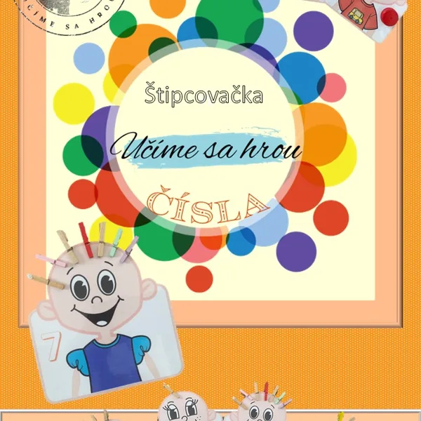 Počet do 10 - štipcovačka +farby 1
