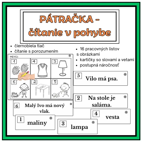 PÁTRAČKA - čítanie v pohybe 1