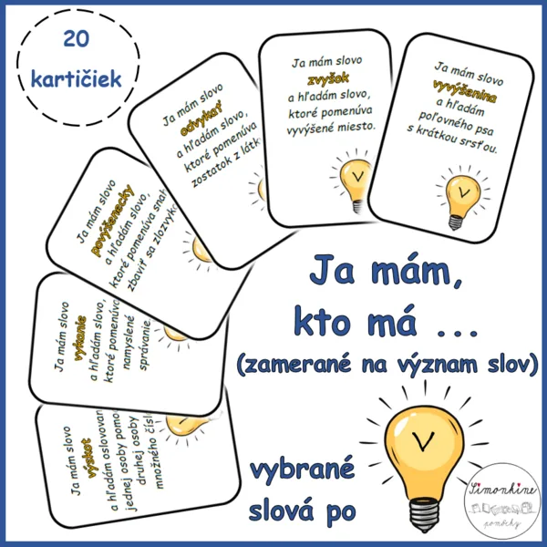 Ja mám, kto má ... vybrané slová po V (význam slov) 1