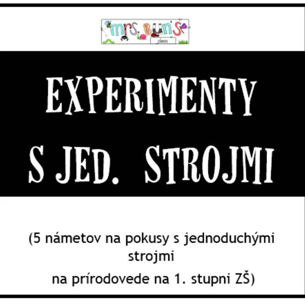 Jednoduché stroje - pokusy 1