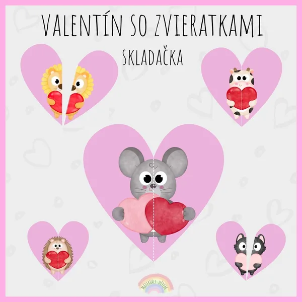 Valentín a zvieratká, skladačka 1