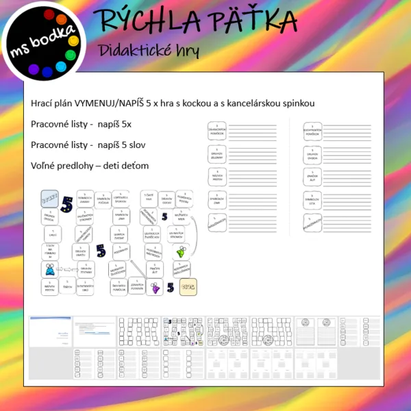 POVEDZ/ NAPÍŠ - Rýchla päťka 1