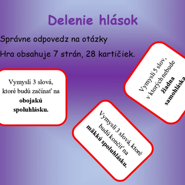 Delenie hlások- opakovanie 1