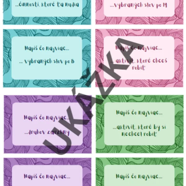 Napíš čo najviac 1
