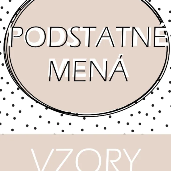 VZORY PODSTATNÝCH MIEN- plagáty a girlandy 1