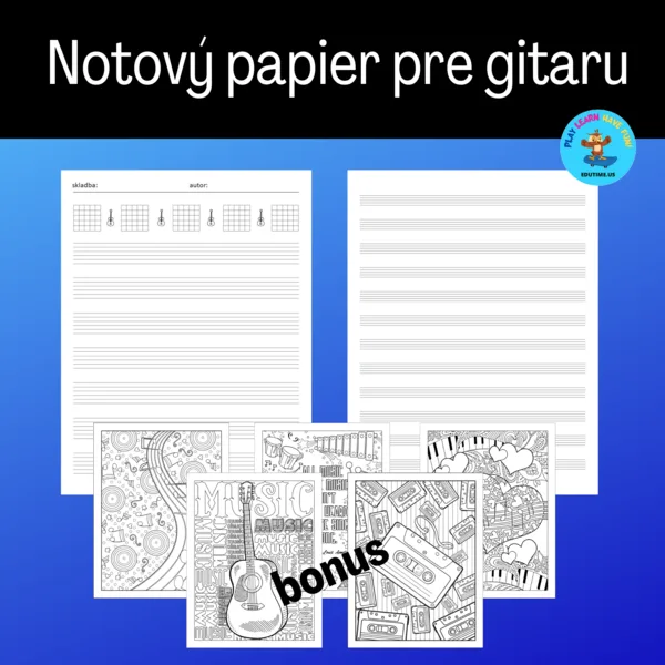Notový papier - gitara 1