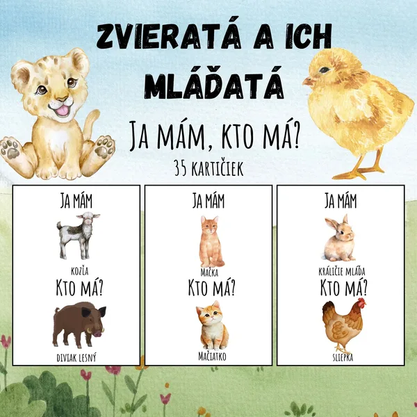 Ja mám, kto má?   Zvieratá a ich mláďatá 1