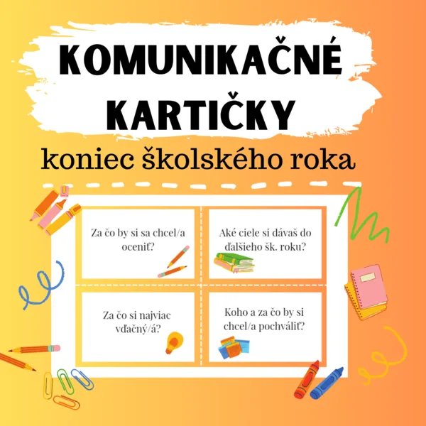Komunikačné kartičky koniec školského roka 1