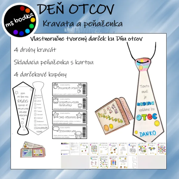 DEŇ OTCOV kravata, peňaženka, kupóny 1