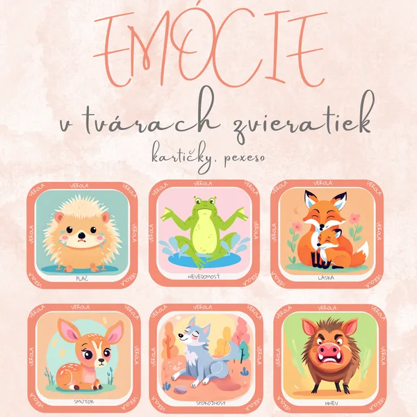 Ľudské emócie v tvárach zvieratiek - EMÓCIE - VEROLA 1