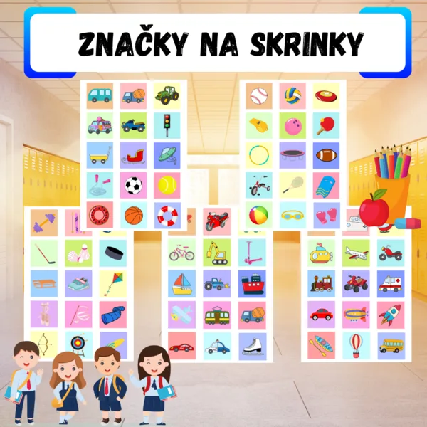 Dopravno-pohybové značky na skrinky 1