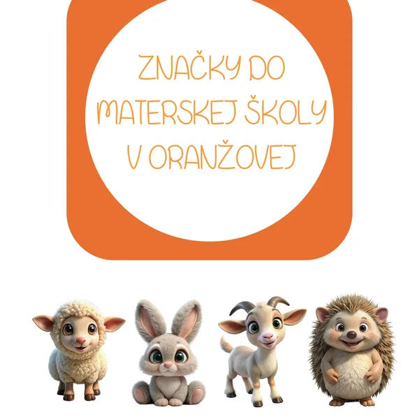 Značky do materskej školy v oranžovej 1