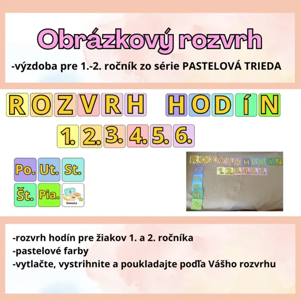 Rozvrh hodín (pastelový) 1