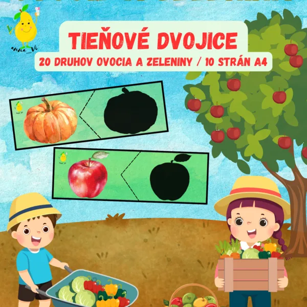 Tieňové skladačky ovocia a zeleniny 1