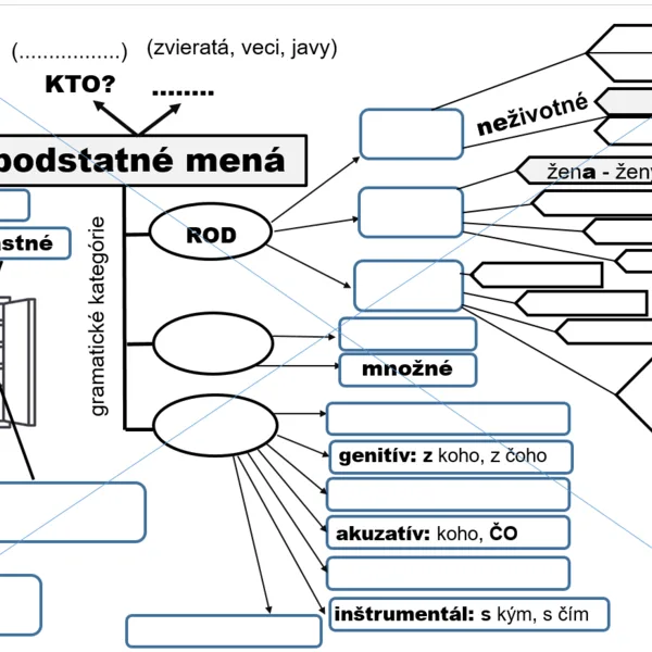 Pojmová mapa podstatné mená 1