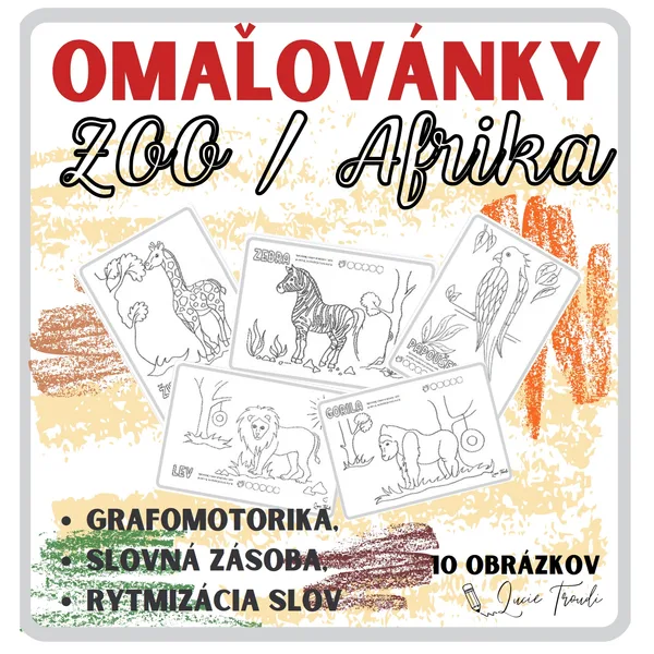 Omaľovánky - ZOO - AFRIKA 1