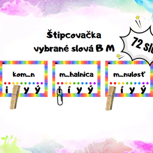 Štipcovačka vybrané slová B M 1