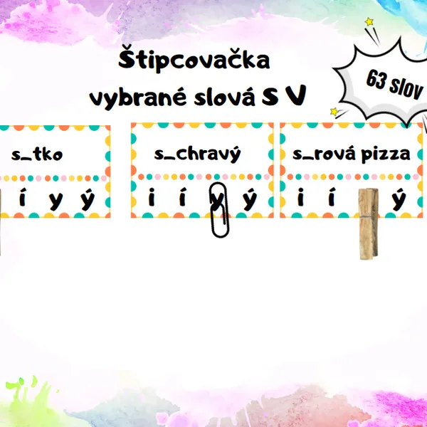 Štipcovačka vybrané slová po S V 1