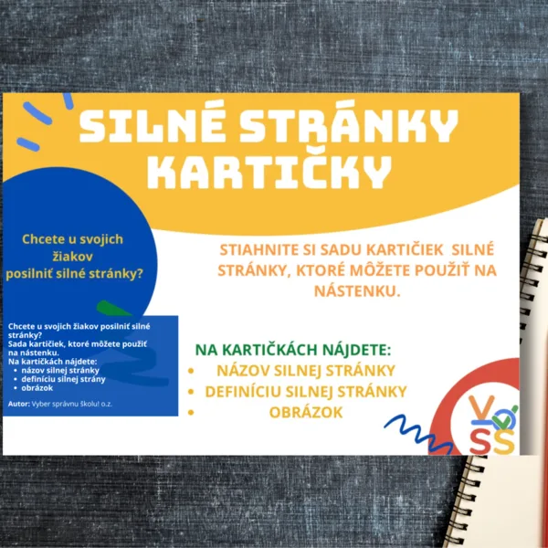 Materiál - "Kartičky silných stránok osobnosti na nástenku" 1